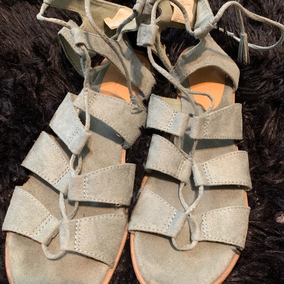 Suede blue sandals - Picture 1 of 4